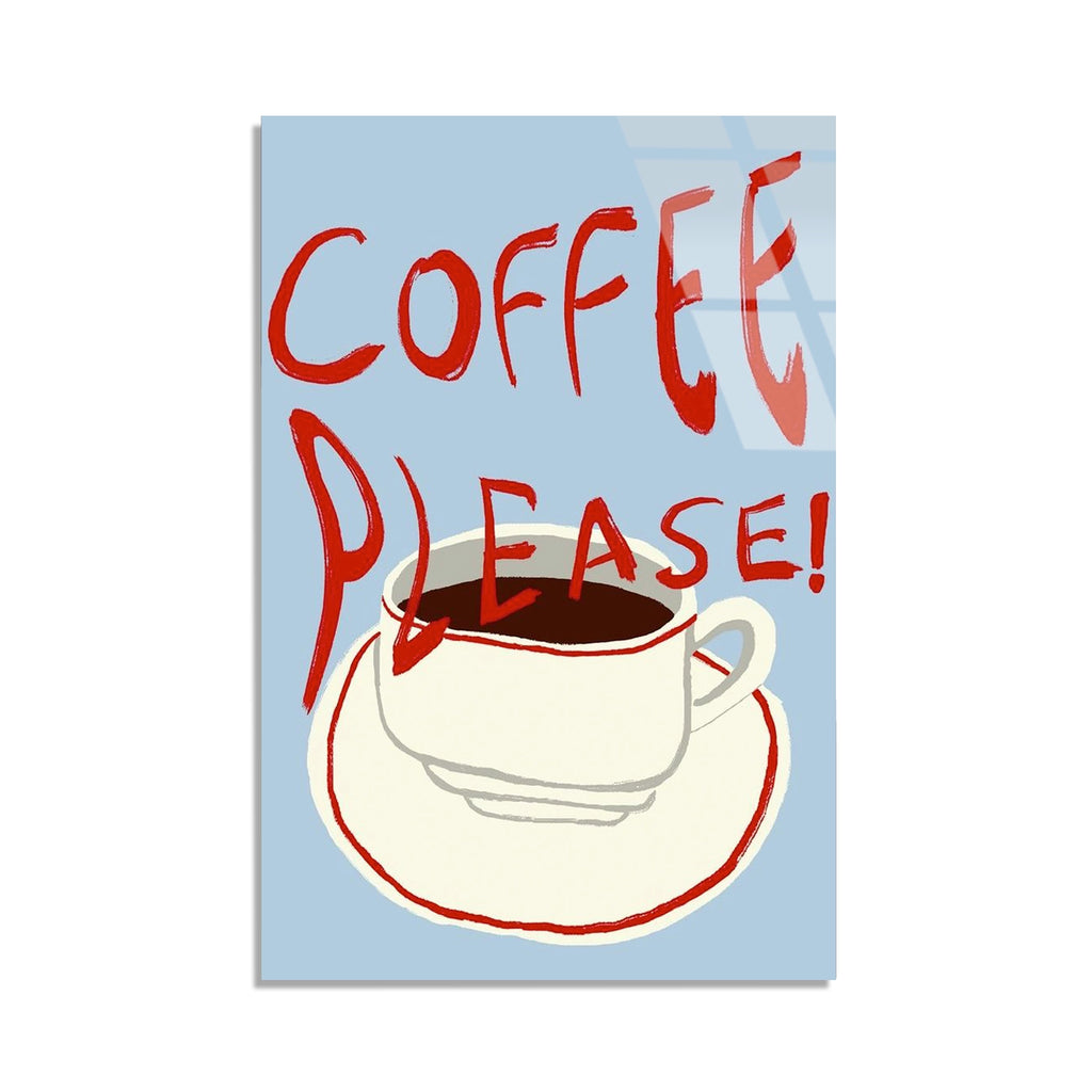 Coffee Please Kahve Cam Tablo
