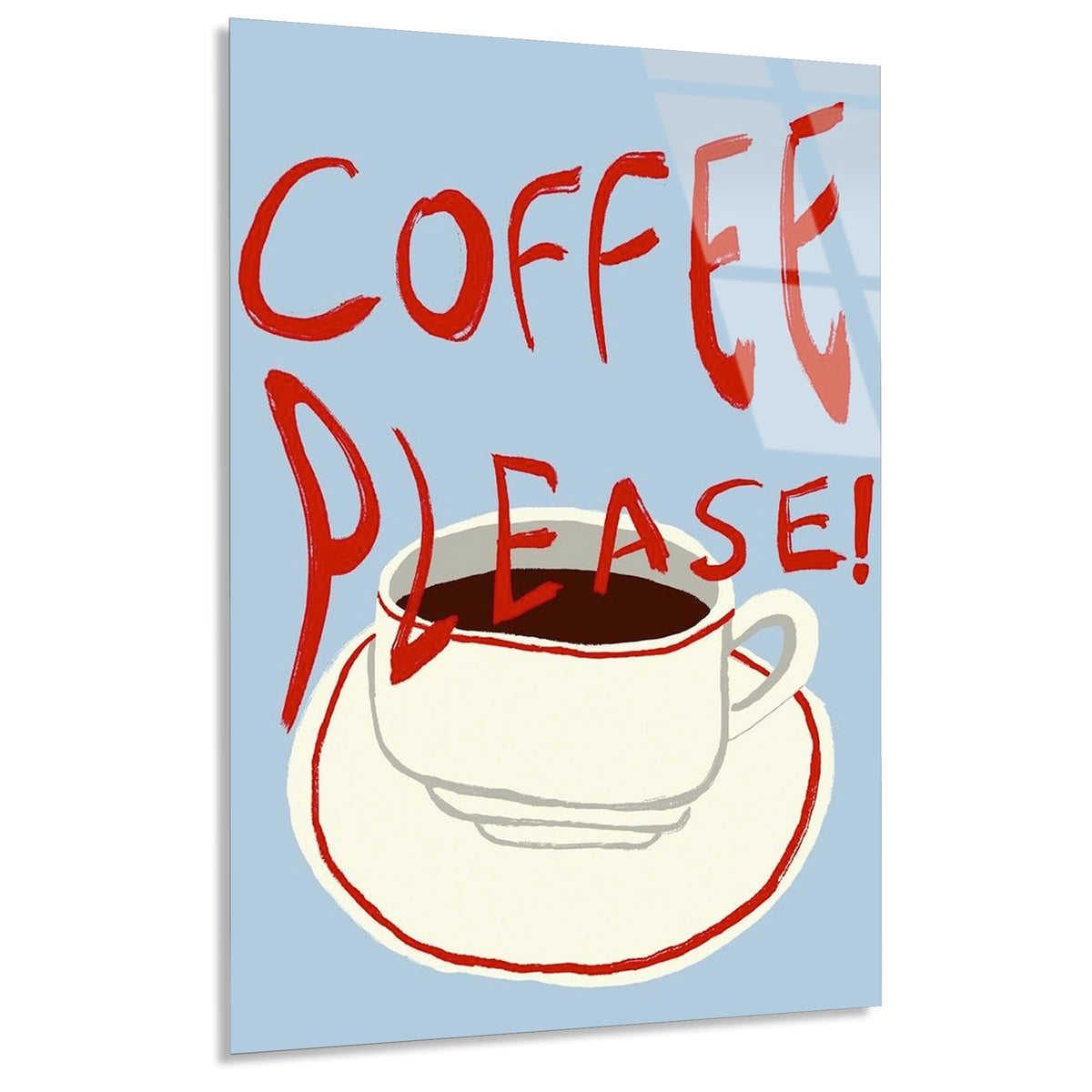 Coffee Please Kahve Cam Tablo