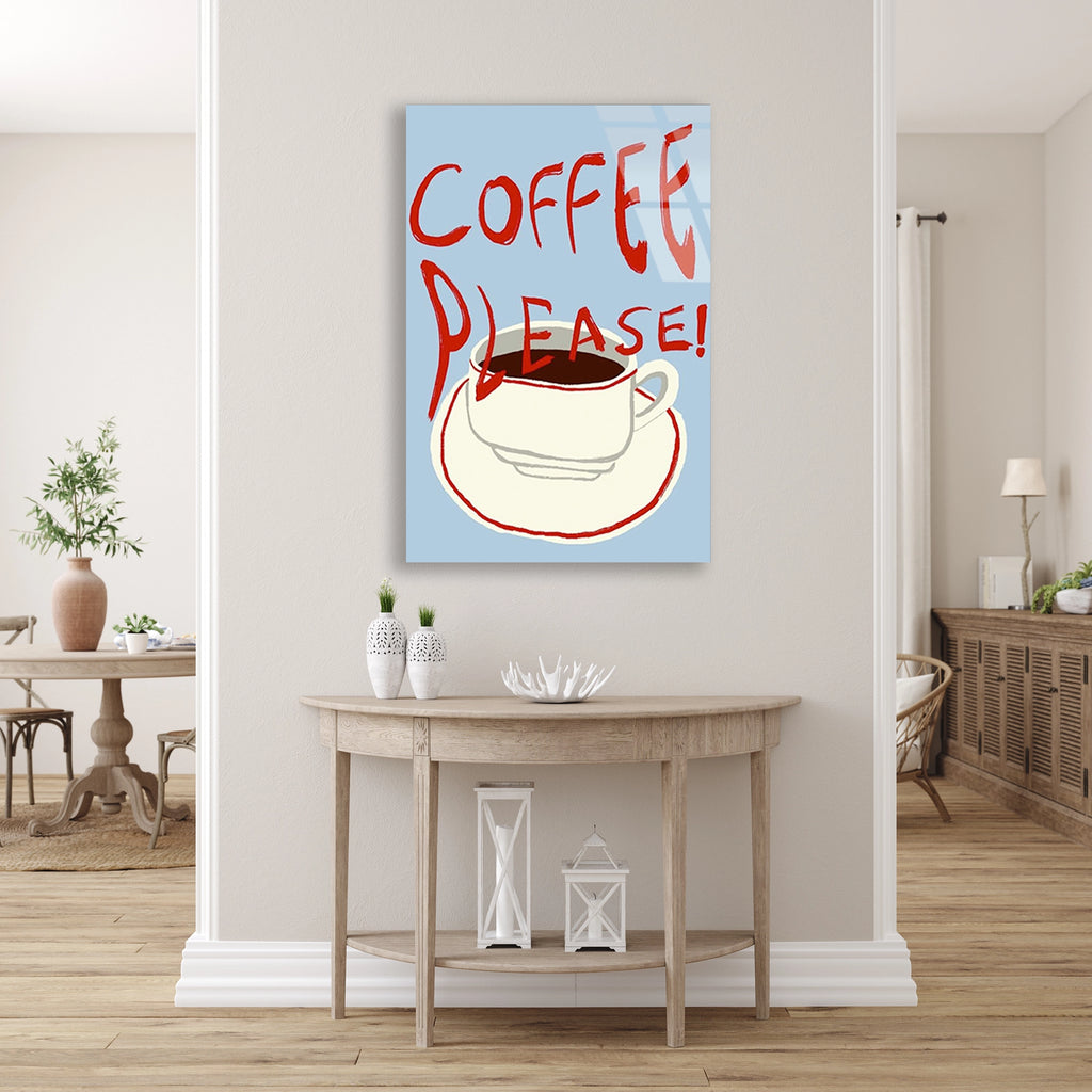 Coffee Please Kahve Cam Tablo
