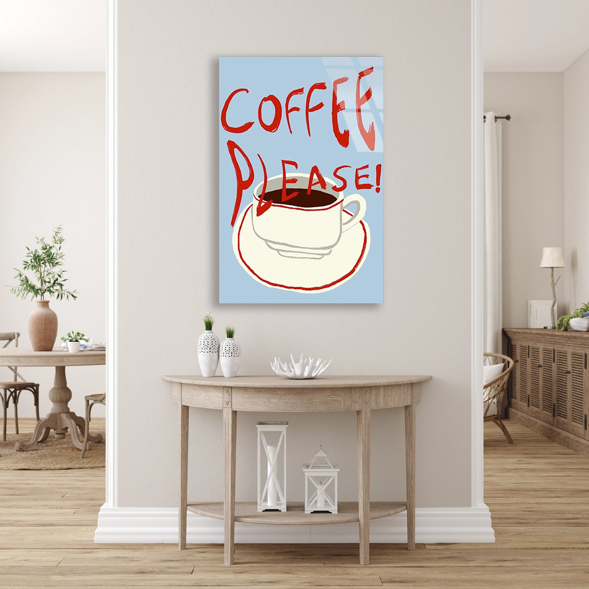 Coffee Please Kahve Cam Tablo