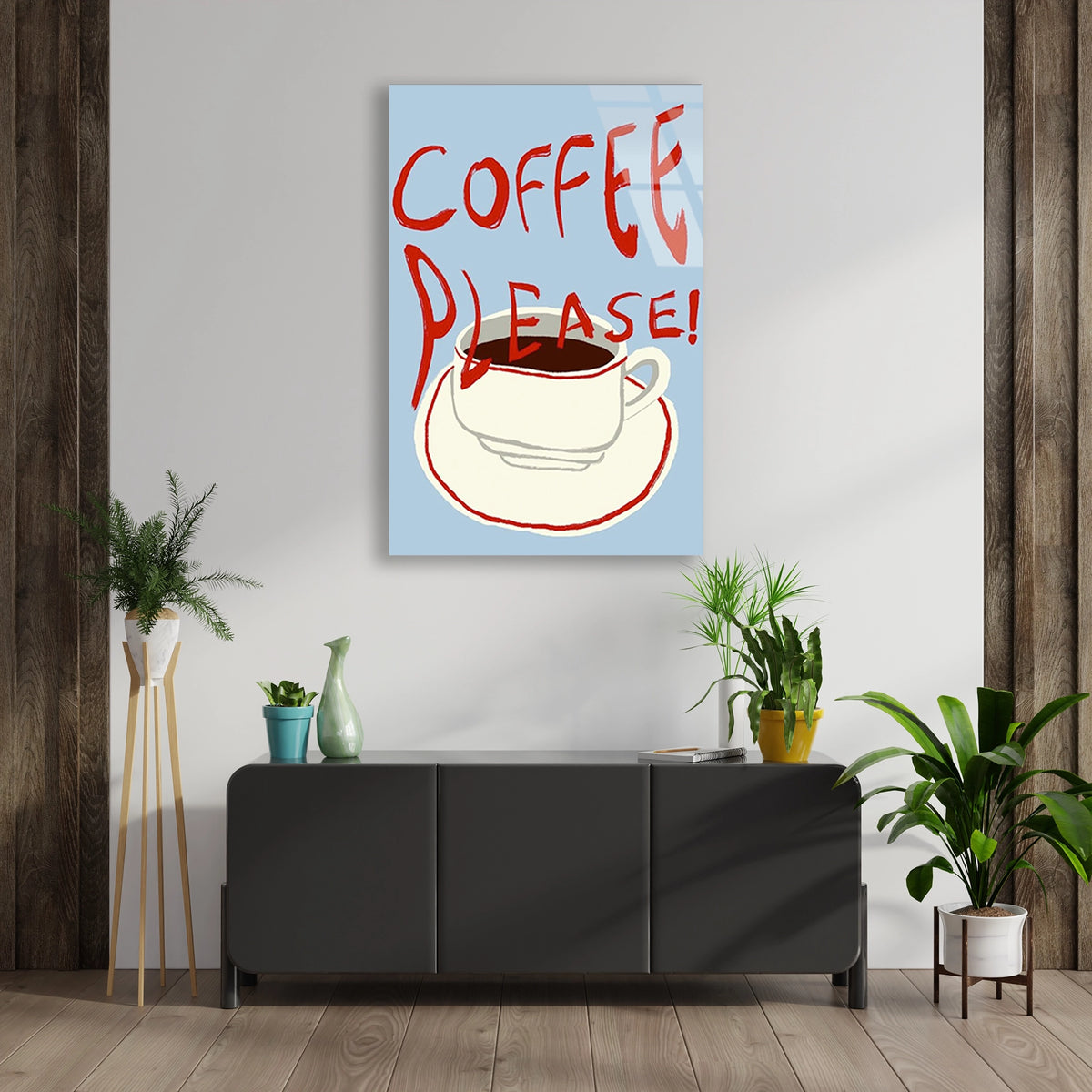 Coffee Please Kahve Cam Tablo