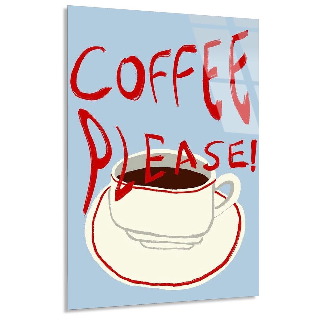 Coffee Please Yazi Cam Tablo