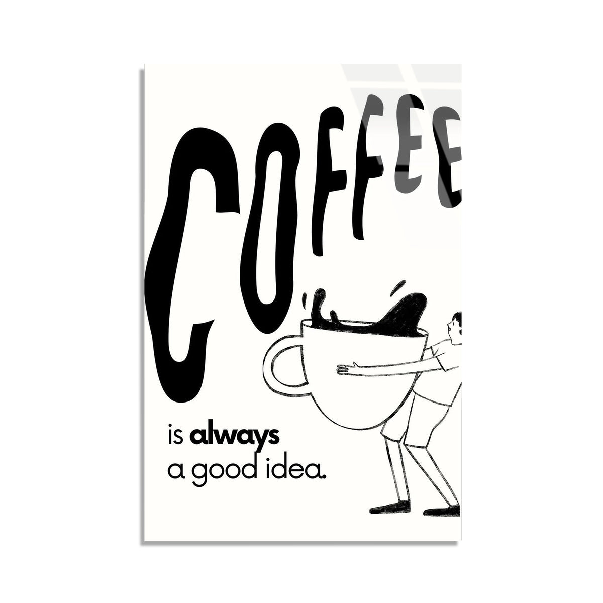 Coffee Tipografi Posteri Cam Tablo