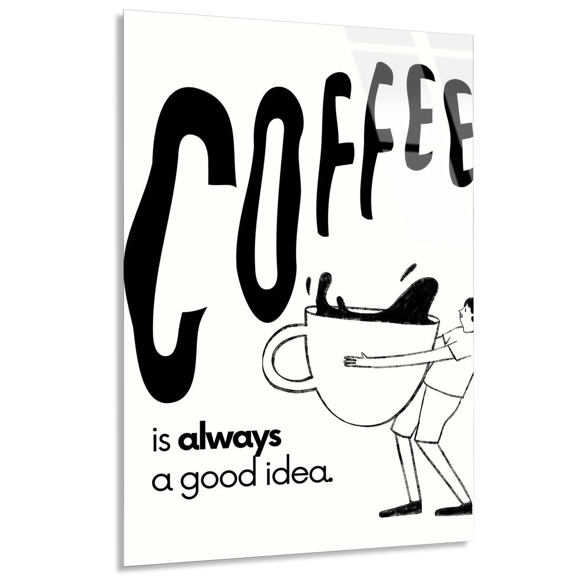 Coffee Tipografi Posteri Cam Tablo