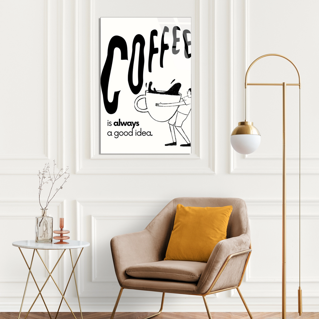 Coffee Tipografi Posteri Cam Tablo
