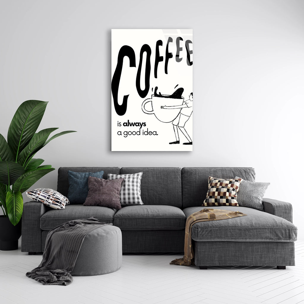 Coffee Tipografi Posteri Cam Tablo