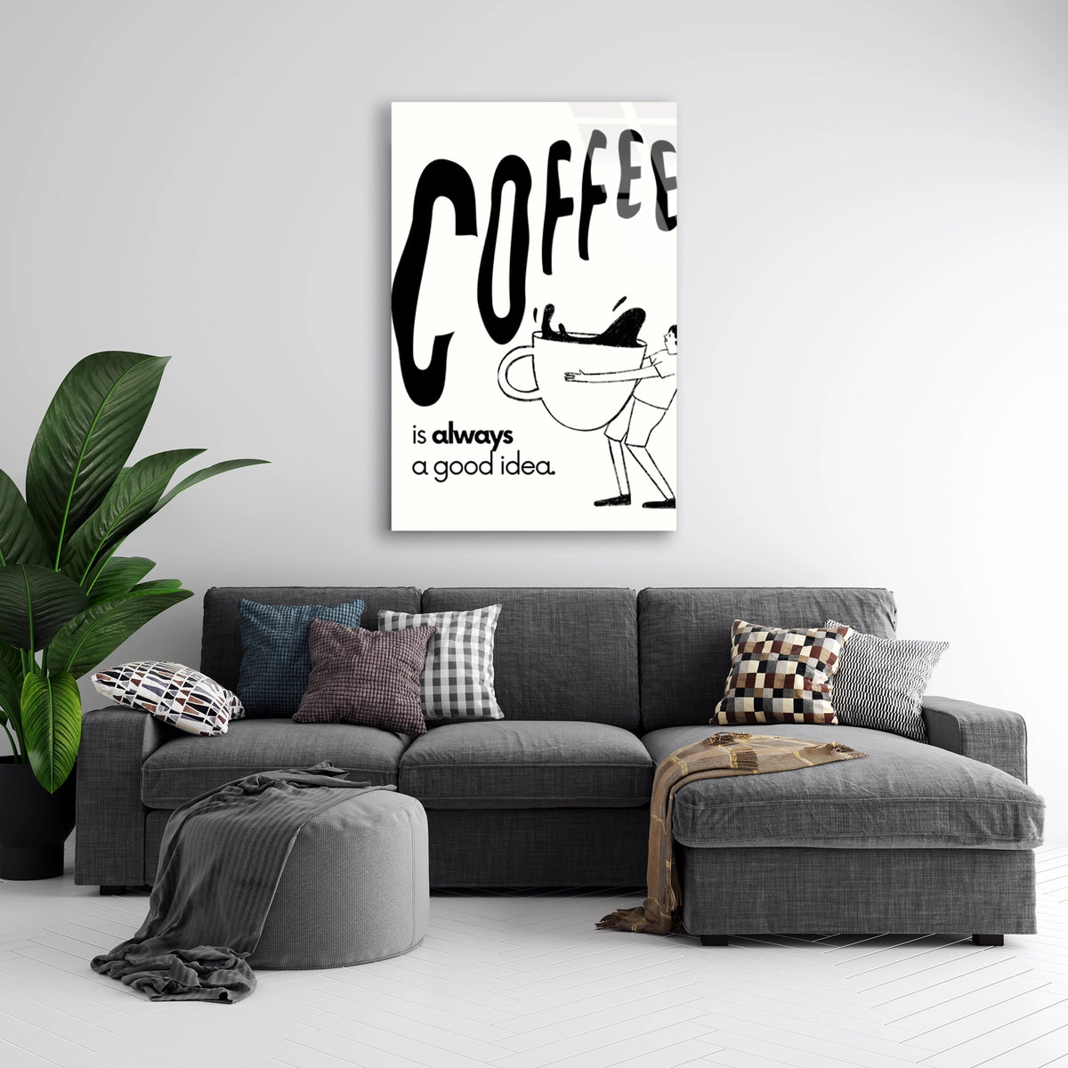 Coffee Tipografi Posteri Cam Tablo