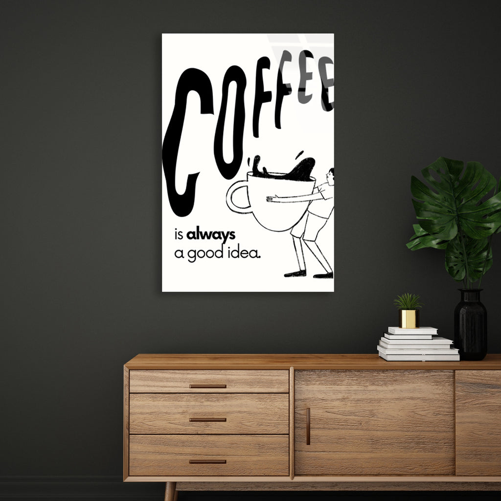 Coffee Tipografi Posteri Cam Tablo