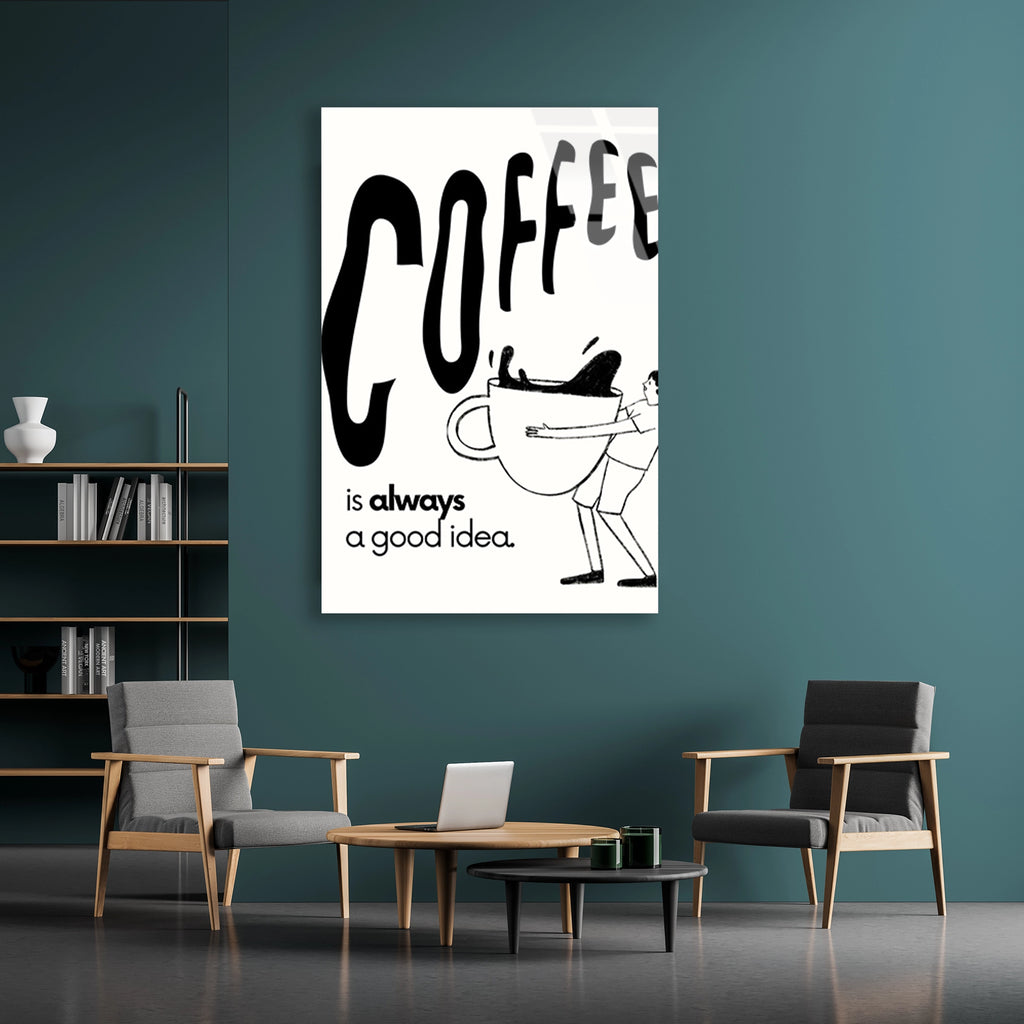 Coffee Tipografi Posteri Cam Tablo