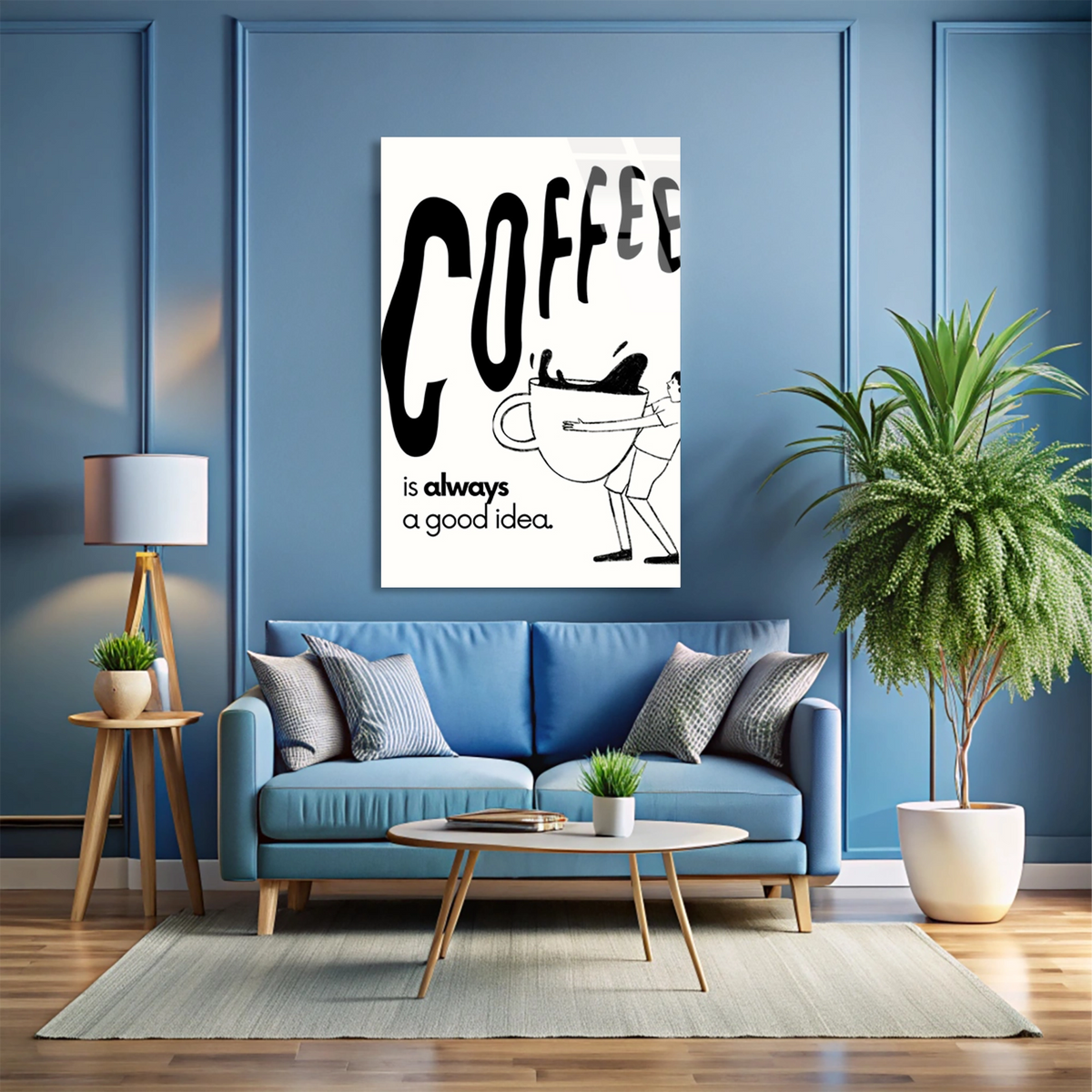 Coffee Tipografi Posteri Cam Tablo