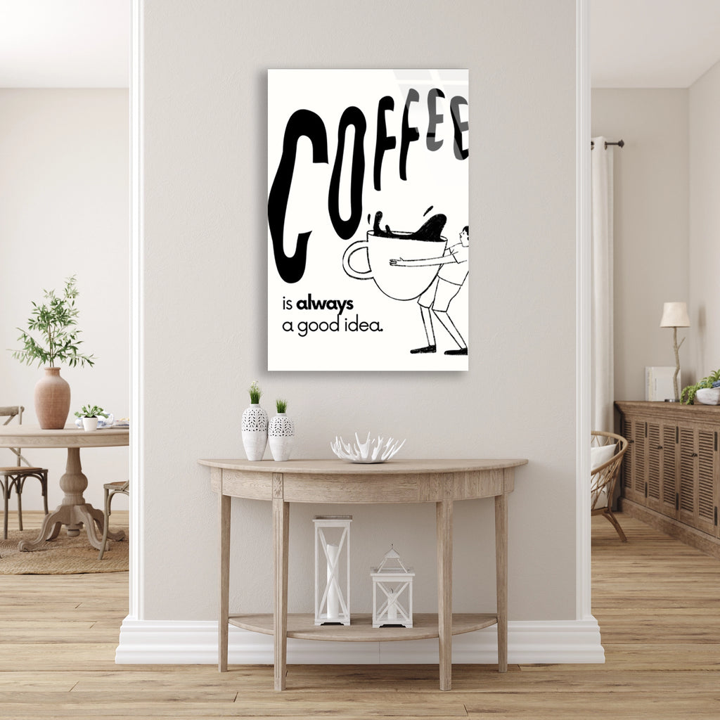 Coffee Tipografi Posteri Cam Tablo