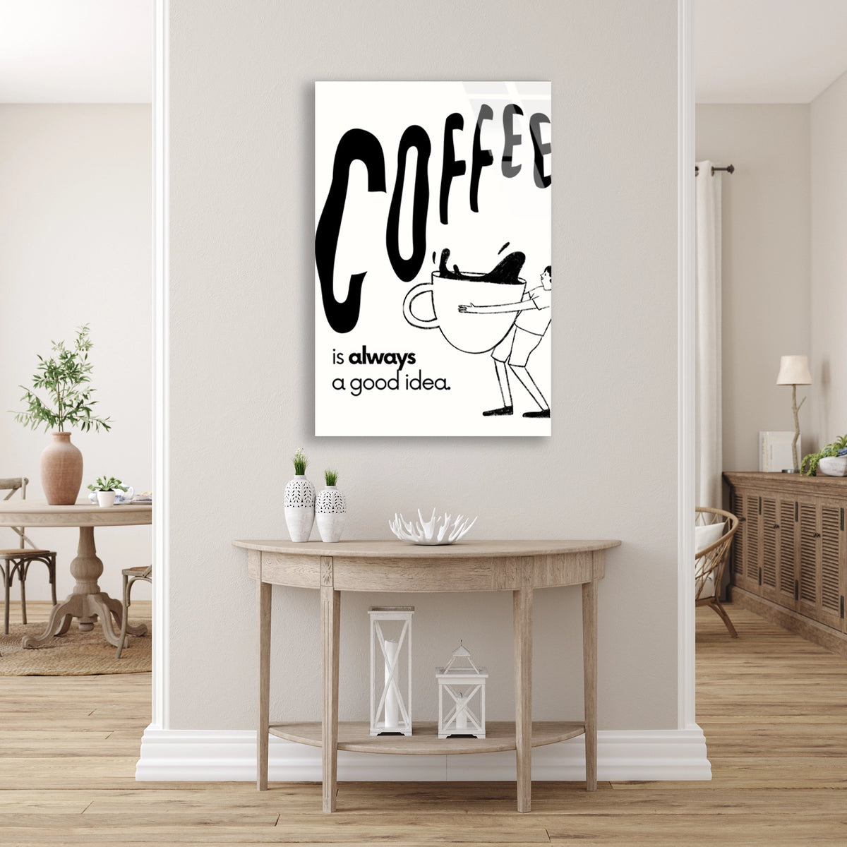 Coffee Tipografi Posteri Cam Tablo