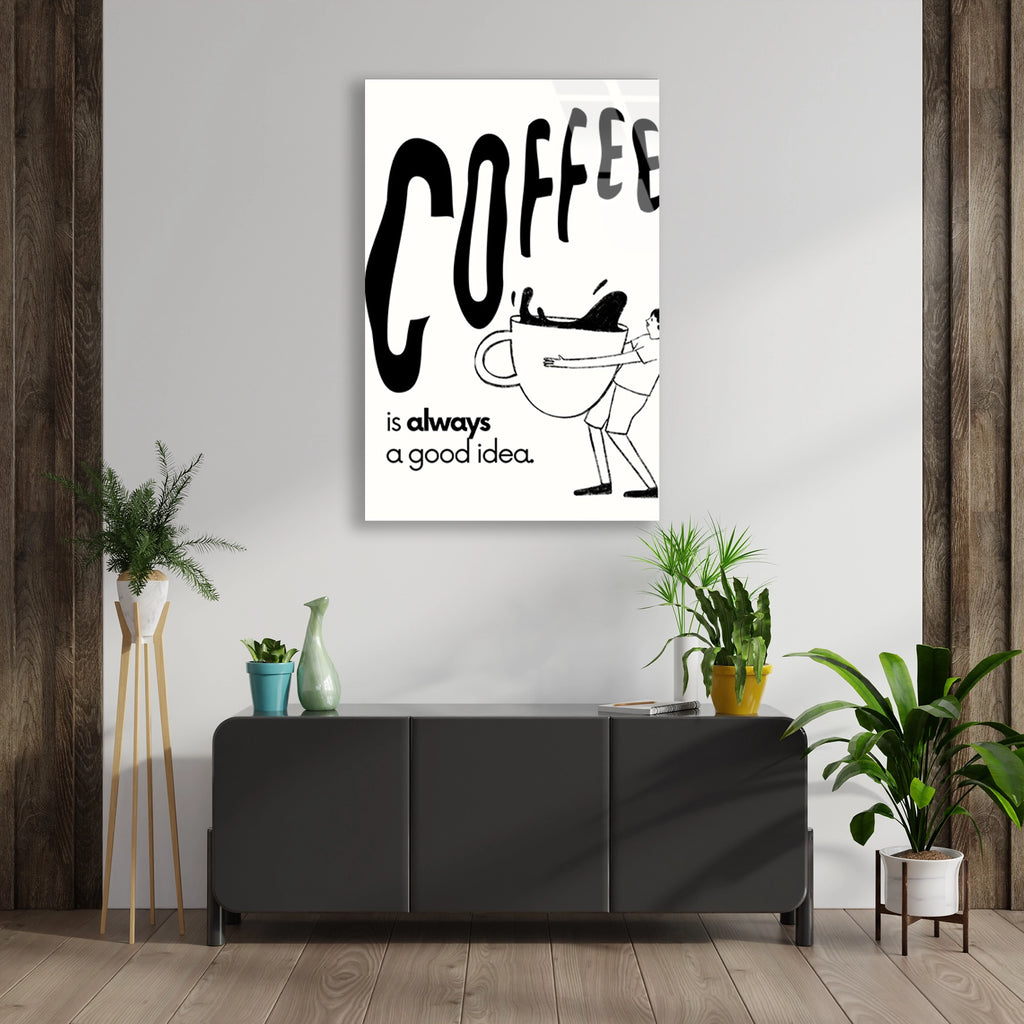 Coffee Tipografi Posteri Cam Tablo