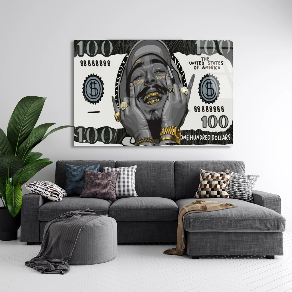 Dolar Banknot Portresi Cam Tablo
