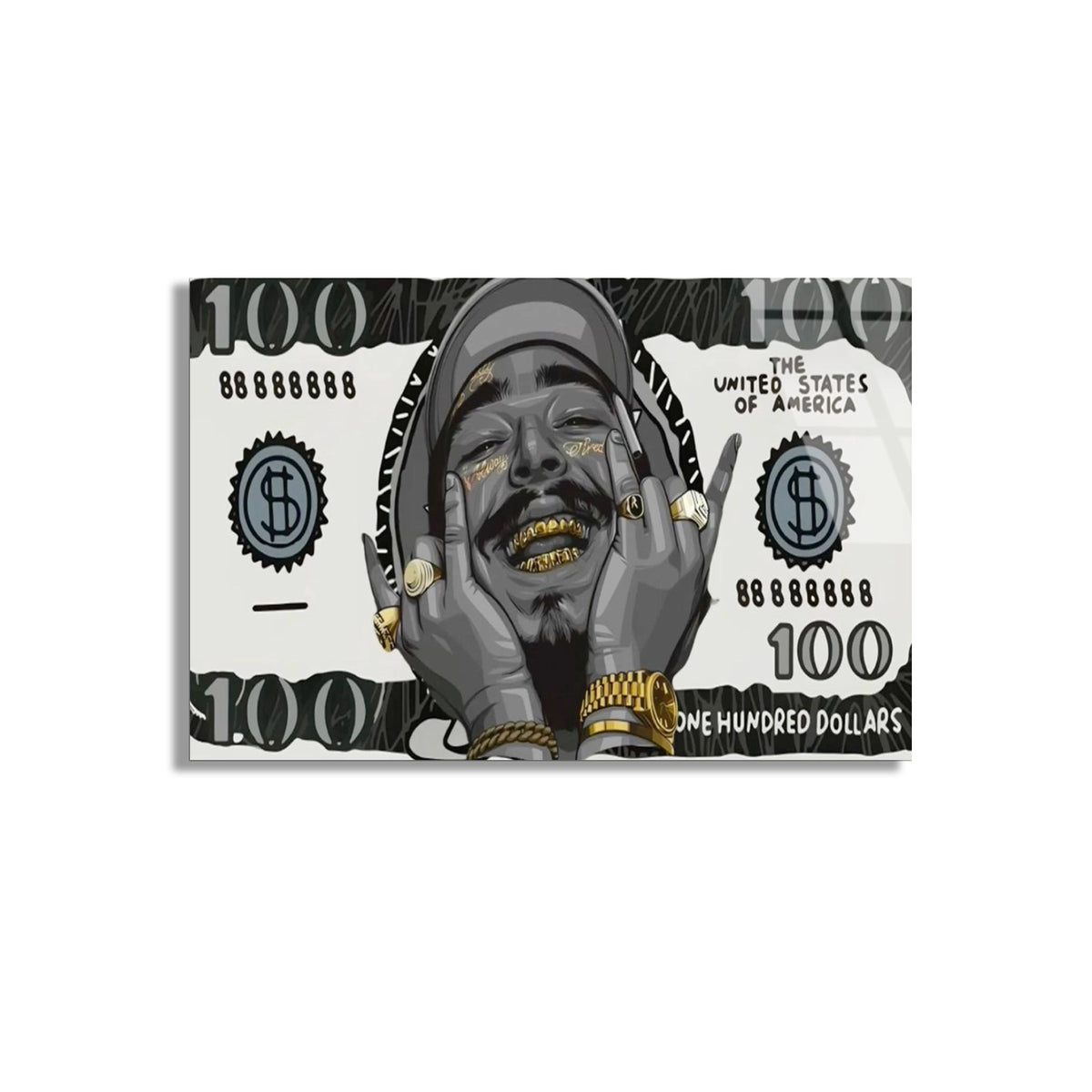 Dolar Banknot Portresi Cam Tablo