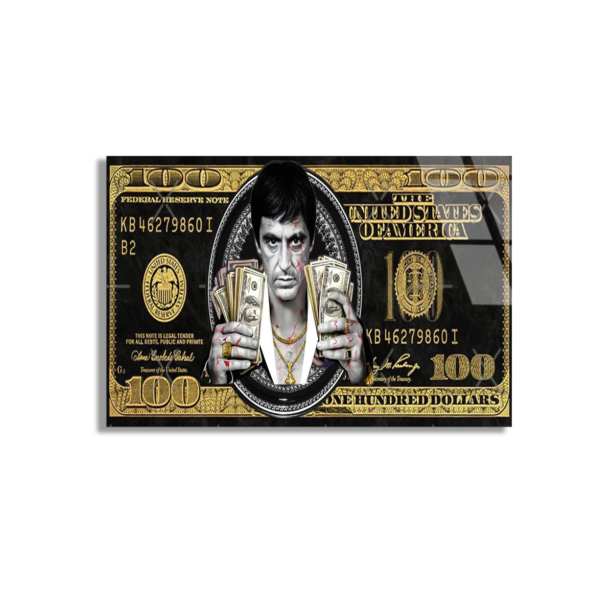 Dolar Üzerinde Scarface Cam Tablo