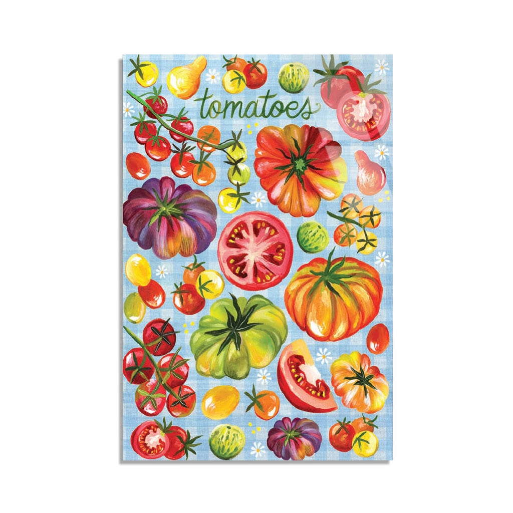 Domates Cesitleri Deseni Cam Tablo