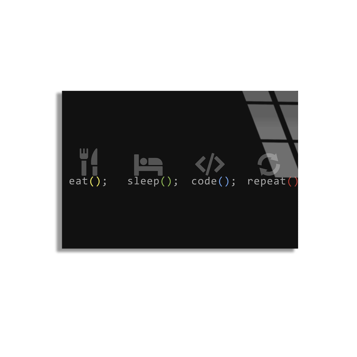 Eat Sleep Code Cam Tablo