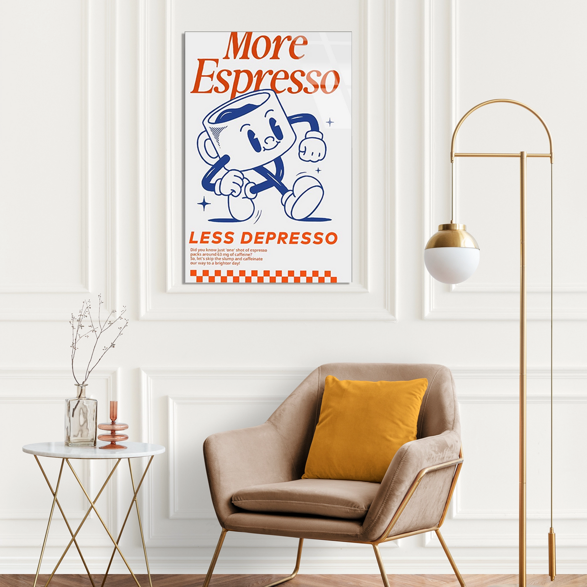 Espresso Karakter Posteri Cam Tablo