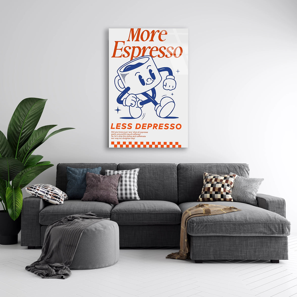 Espresso Karakter Posteri Cam Tablo