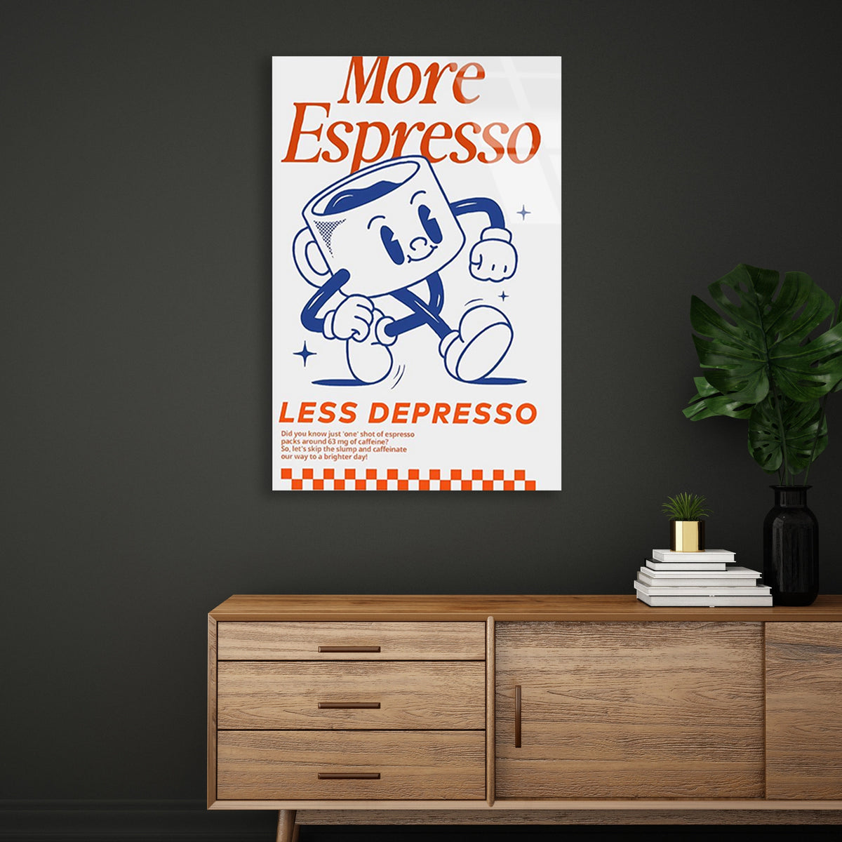 Espresso Karakter Posteri Cam Tablo