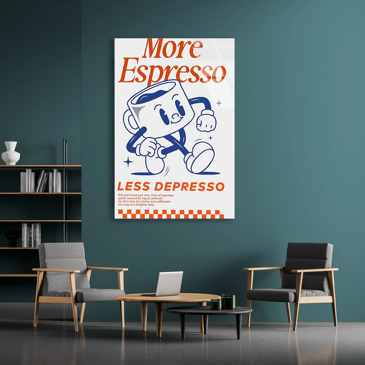 Espresso Karakter Posteri Cam Tablo