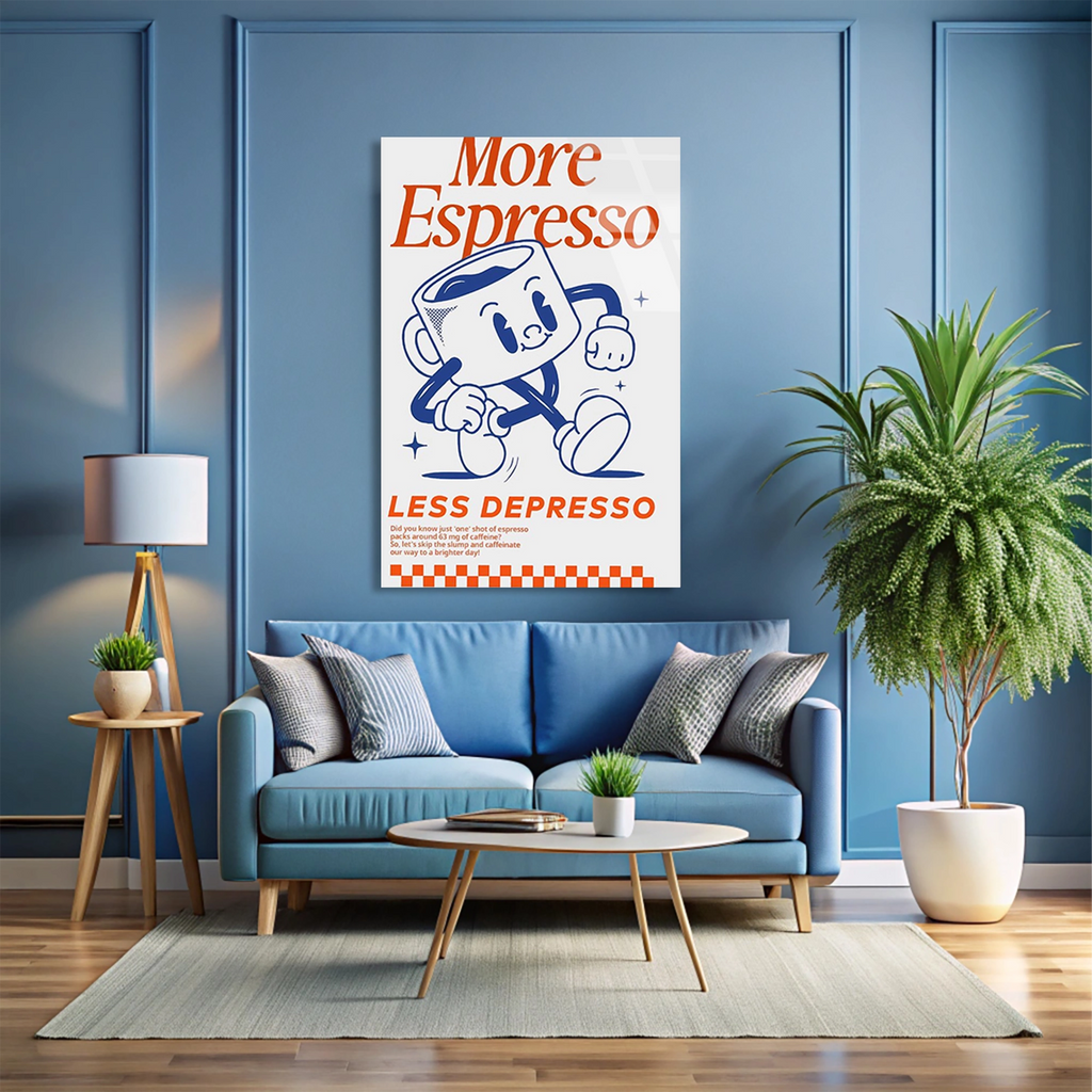 Espresso Karakter Posteri Cam Tablo