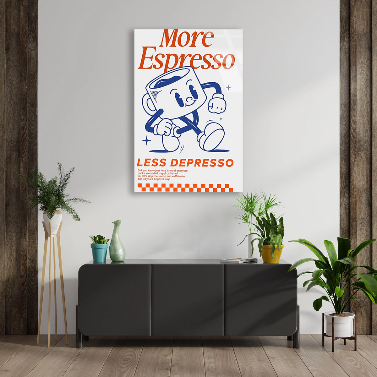 Espresso Karakter Posteri Cam Tablo
