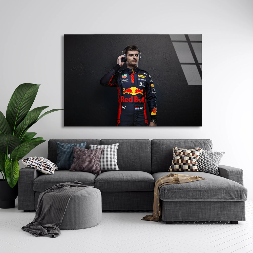F1 Pilotu Portresi Cam Tablo