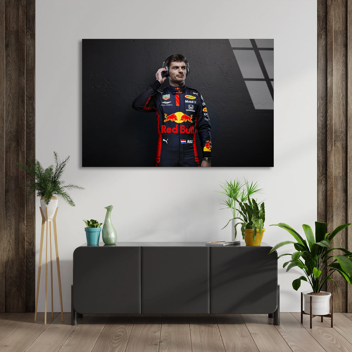 F1 Pilotu Portresi Cam Tablo
