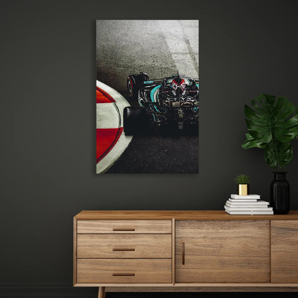 F1 Viraj Havadan F1 Cam Tablo – Formula 1 Duvar Dekoru - DEG0843