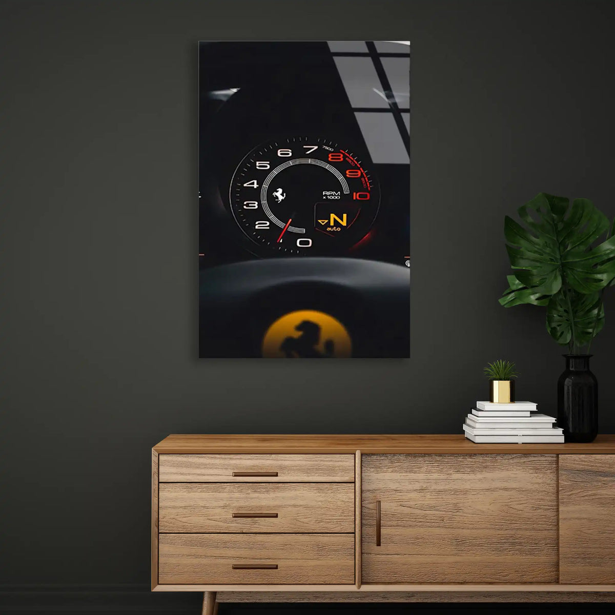 Ferrari Devir Göstergesi F1 Cam Tablo – Formula 1 Duvar Dekoru - DEG0809