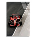 Ferrari Pist Üzerinde F1 Cam Tablo – Formula 1 Duvar Dekoru - DEG0829