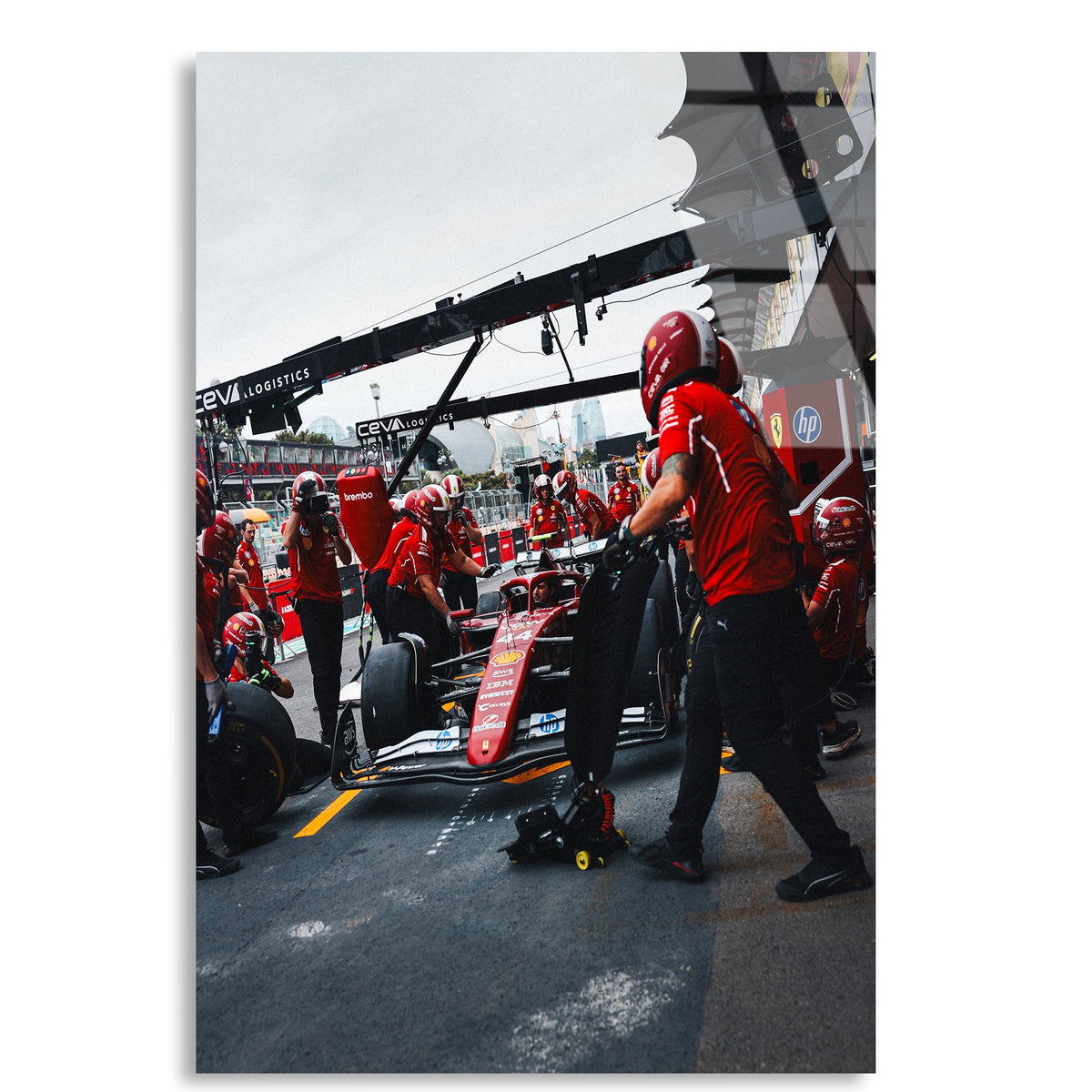 Ferrari Pit Stop F1 Cam Tablo – Formula 1 Duvar Dekoru - DEG0780