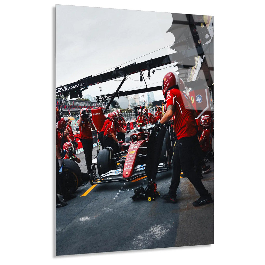 Ferrari Pit Stop F1 Cam Tablo – Formula 1 Duvar Dekoru - DEG0780