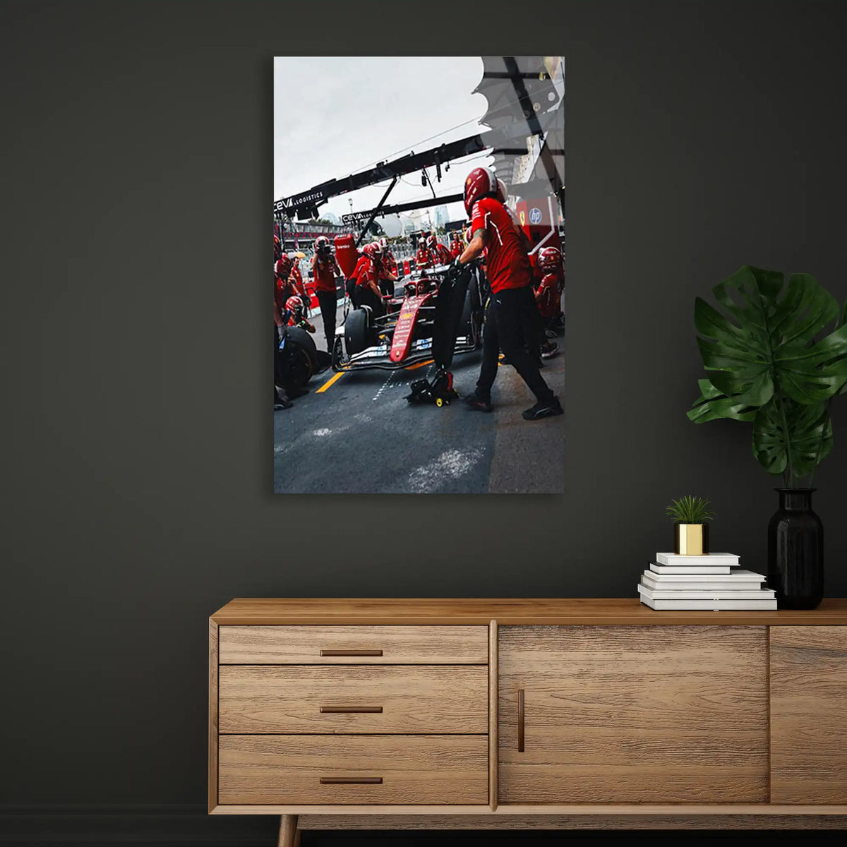 Ferrari Pit Stop F1 Cam Tablo – Formula 1 Duvar Dekoru - DEG0780