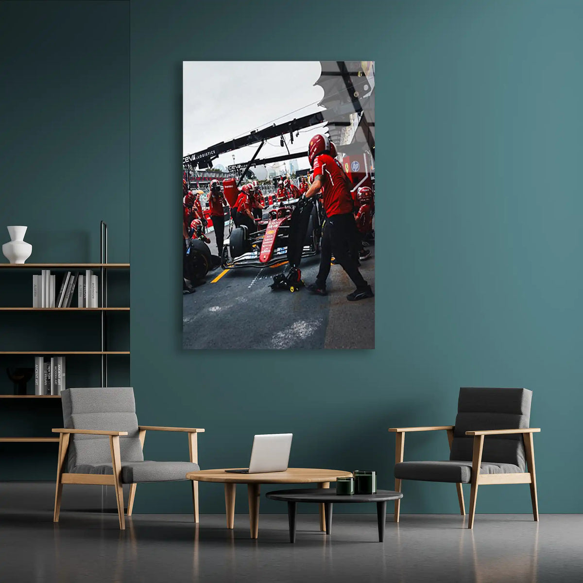 Ferrari Pit Stop F1 Cam Tablo – Formula 1 Duvar Dekoru - DEG0780