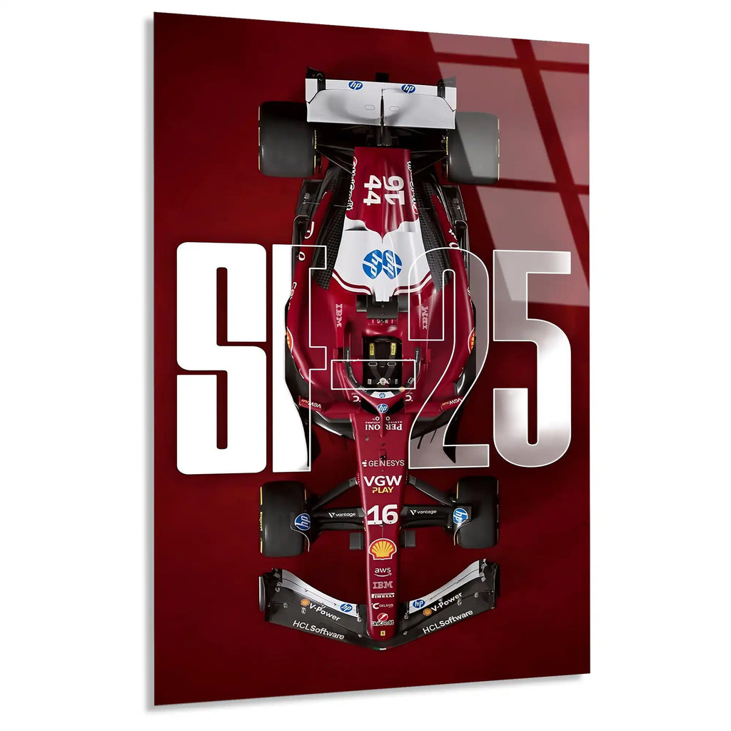 Ferrari SF-25 Poster F1 Cam Tablo – Formula 1 Duvar Dekoru - DEG0823