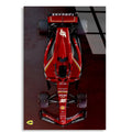 Ferrari SF-25 Üstten Görünüm F1 Cam Tablo – Formula 1 Duvar Dekoru - DEG0787