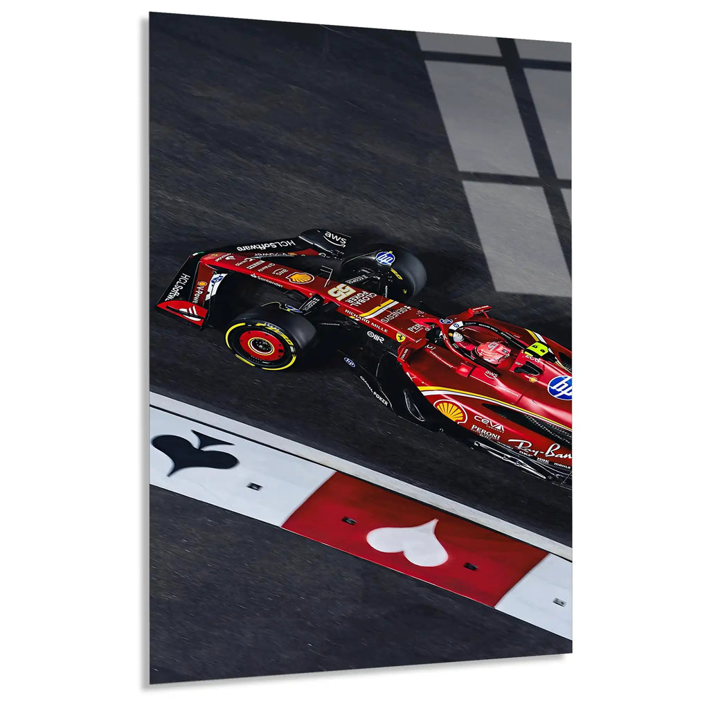 Ferrari Viraj Anı F1 Cam Tablo – Formula 1 Duvar Dekoru - DEG0802