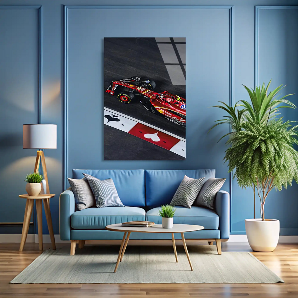 Ferrari Viraj Anı F1 Cam Tablo – Formula 1 Duvar Dekoru - DEG0802