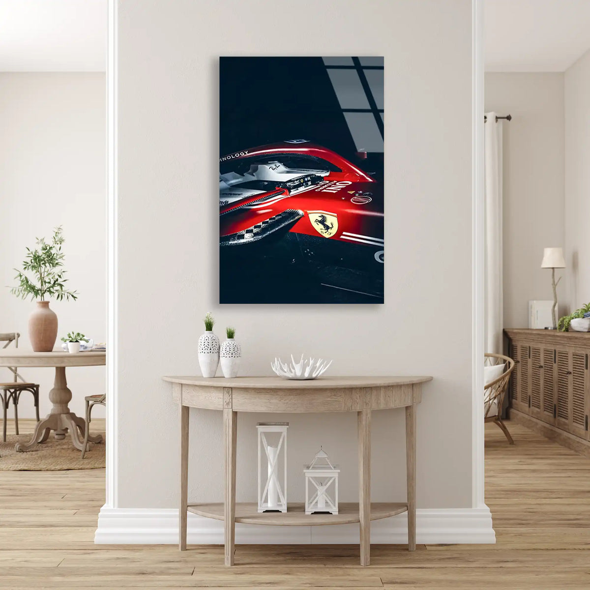 Ferrari Yakın Çekim F1 Cam Tablo – Formula 1 Duvar Dekoru - DEG0866