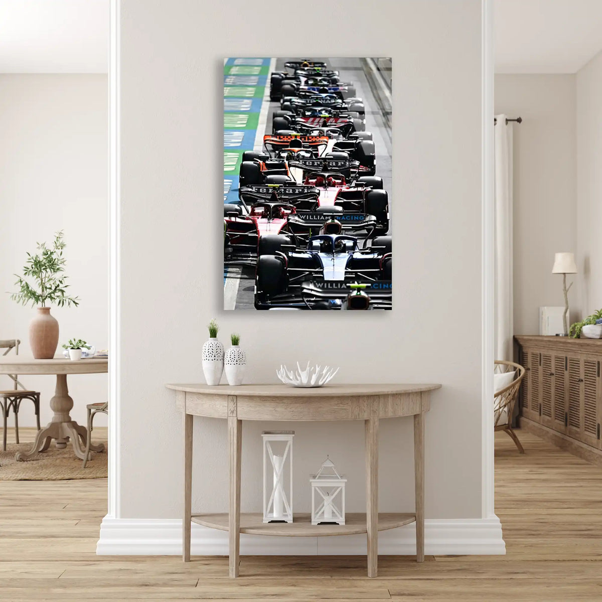 Formula 1 Başlangıç Gridi F1 Cam Tablo – Formula 1 Duvar Dekoru - DEG0782
