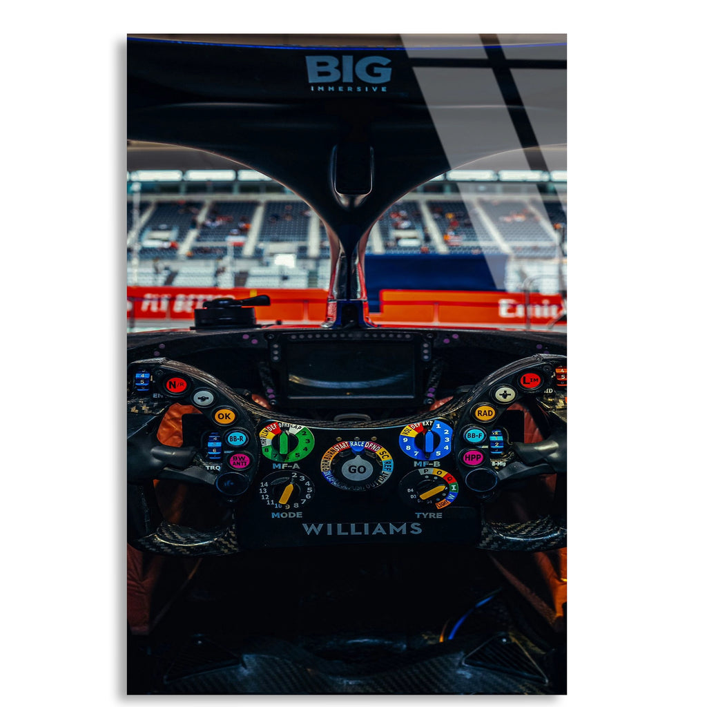 Formula 1 Direksiyon Kokpiti F1 Cam Tablo – Formula 1 Duvar Dekoru - DEG0888