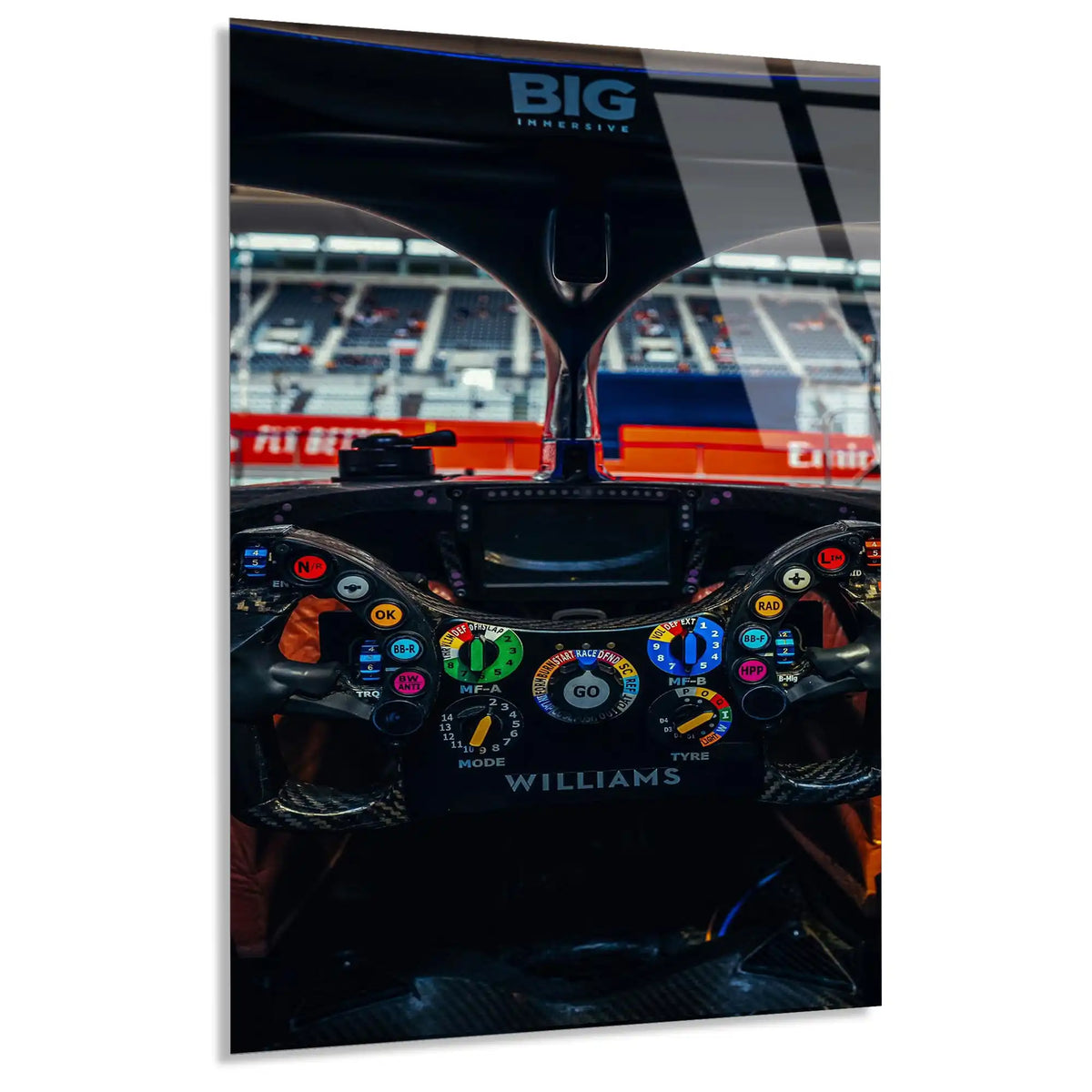 Formula 1 Direksiyon Kokpiti F1 Cam Tablo – Formula 1 Duvar Dekoru - DEG0888