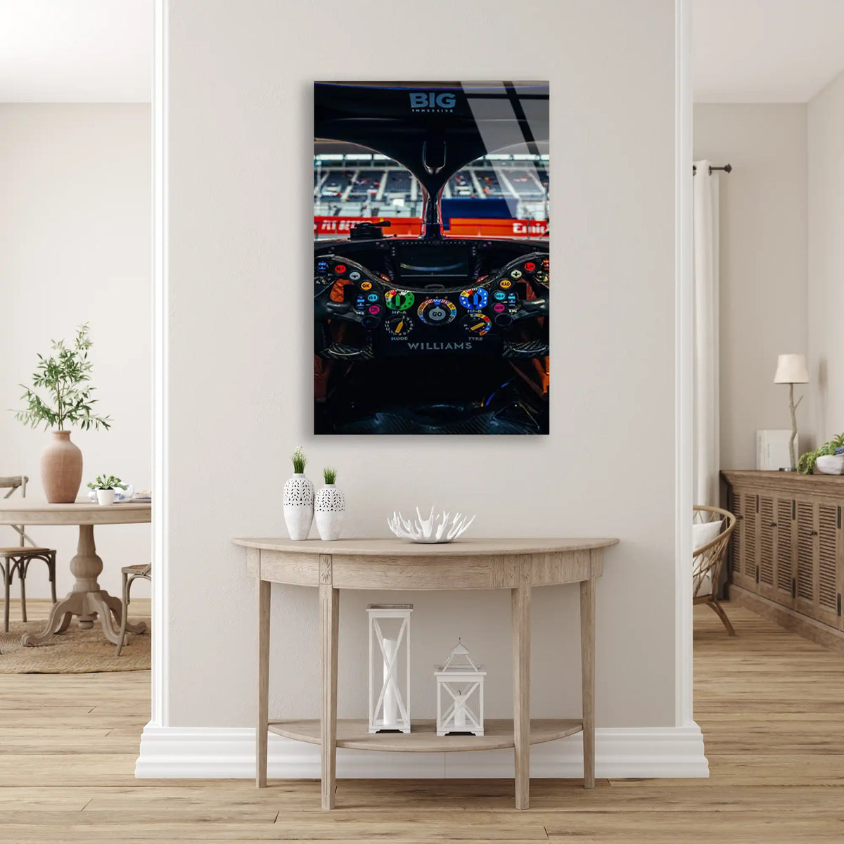 Formula 1 Direksiyon Kokpiti F1 Cam Tablo – Formula 1 Duvar Dekoru - DEG0888