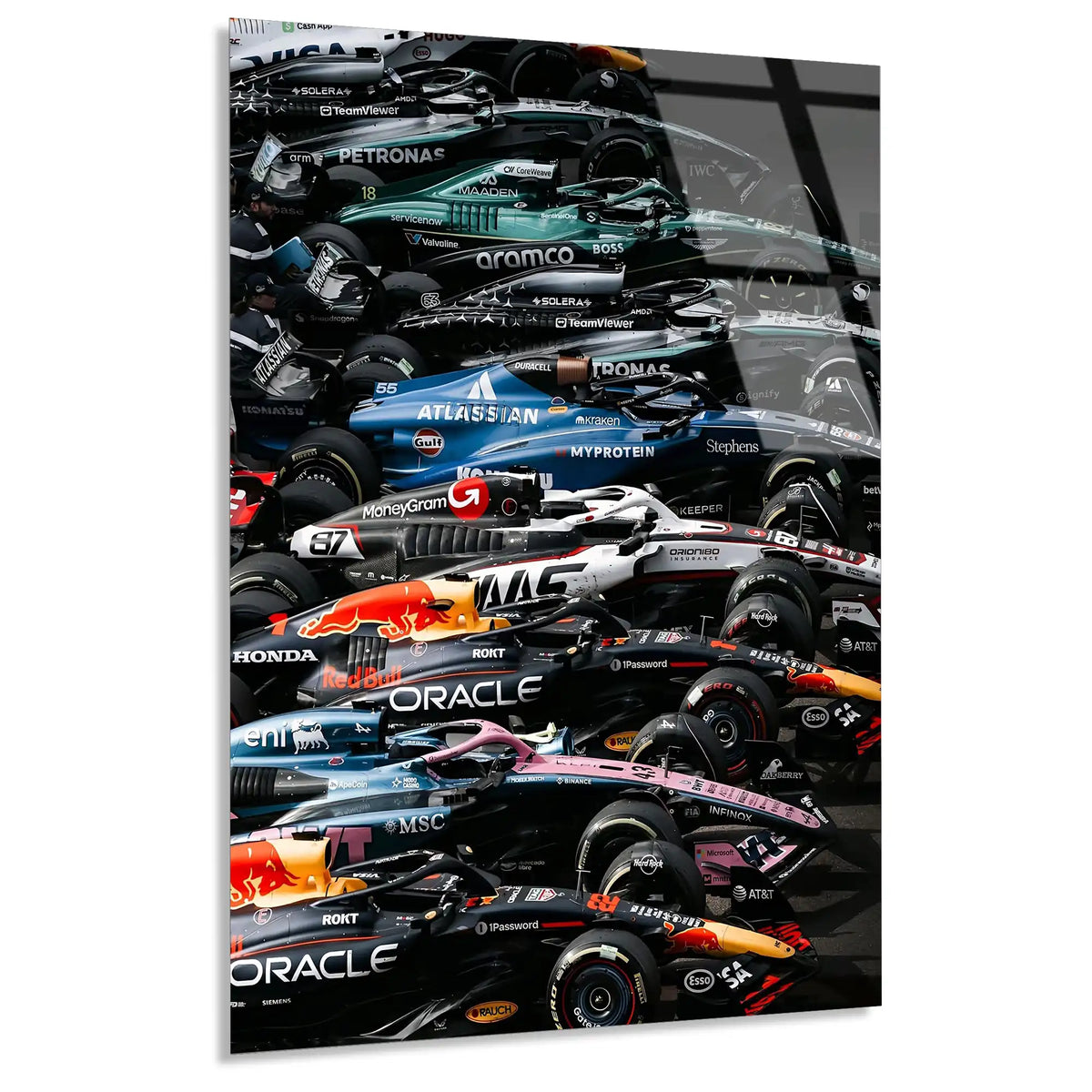 Formula 1 Grid Dizilişi F1 Cam Tablo – Formula 1 Duvar Dekoru - DEG0779