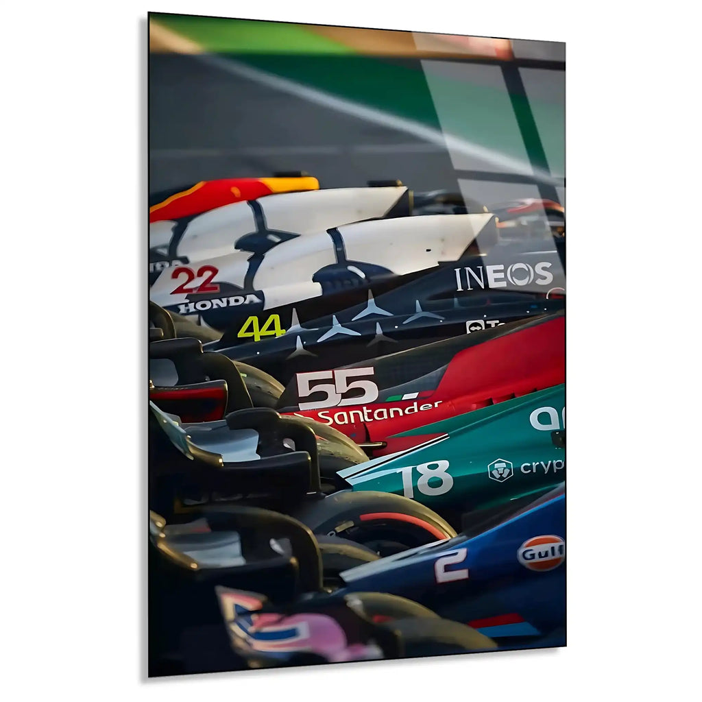 Formula 1 Grid Üstten F1 Cam Tablo – Formula 1 Duvar Dekoru - DEG0800