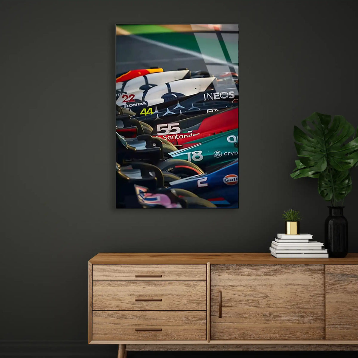 Formula 1 Grid Üstten F1 Cam Tablo – Formula 1 Duvar Dekoru - DEG0800