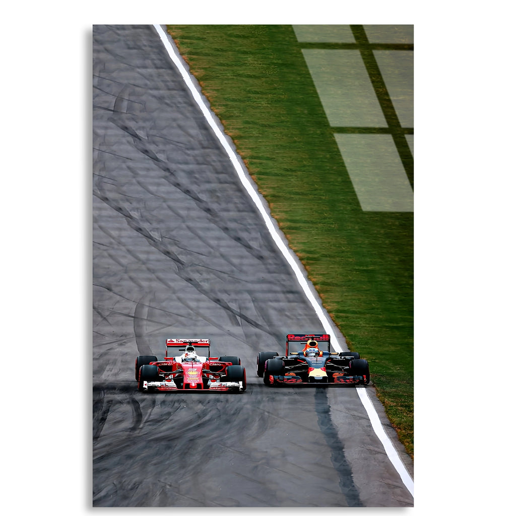 Formula 1 Kovalamaca F1 Cam Tablo – Formula 1 Duvar Dekoru - DEG0838